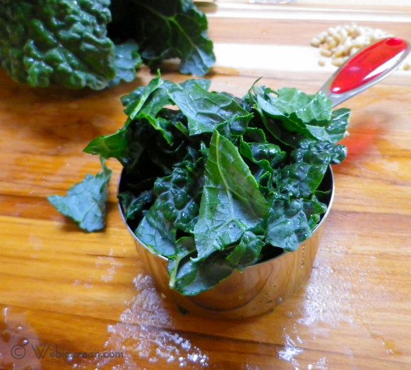 chopped dino kale