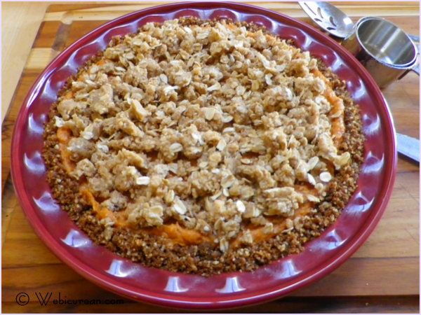 Sweet Potatoe Pie with Gingersnap-Pecan Crust