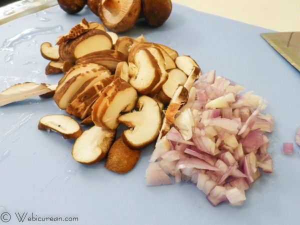 chopped mushrooms & shallots