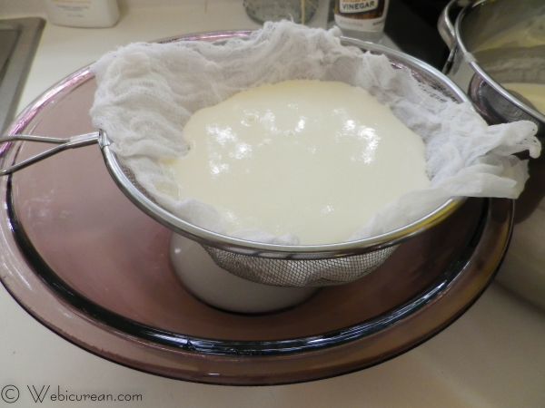 Homemade Ricotta Cheese by Webicurean