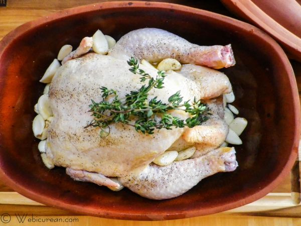 Clay Pot Chicken with 40 Cloves of Garlic | Webicurean