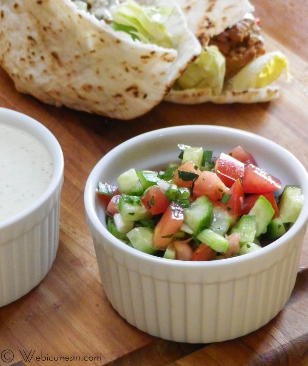 Falafel with Israeli Salad #SundaySupper | Webicurean
