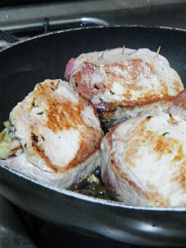 Baked Stuffed Pork Chops #SundaySupper | Webicurean